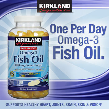 180 เจล Kirkland Signature Omega-3 Fish Oil