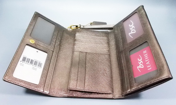 กระเป๋าสตาค์ bsc น้ำตาลเมทาลิก ใหม่ แท้