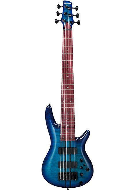 Ibanez ANB306E Adam Nitti Signature 6-String Electric Bass Guitar - Blue Burst