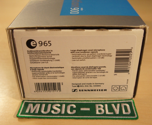 Sennheiser e965 Large Diaphragm Handheld Condenser Mic