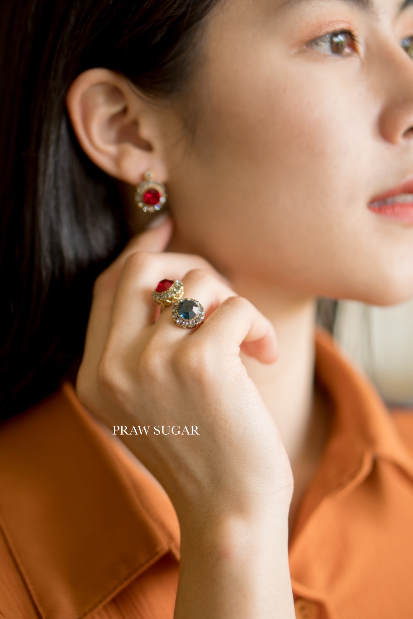 Swarovski Double Crystal Ring - แหวนคริสตัล Swarovski แหวนคริสตัลสวารอฟสกี้แบบ 2 ฝั่ง (มี 8 สี)
