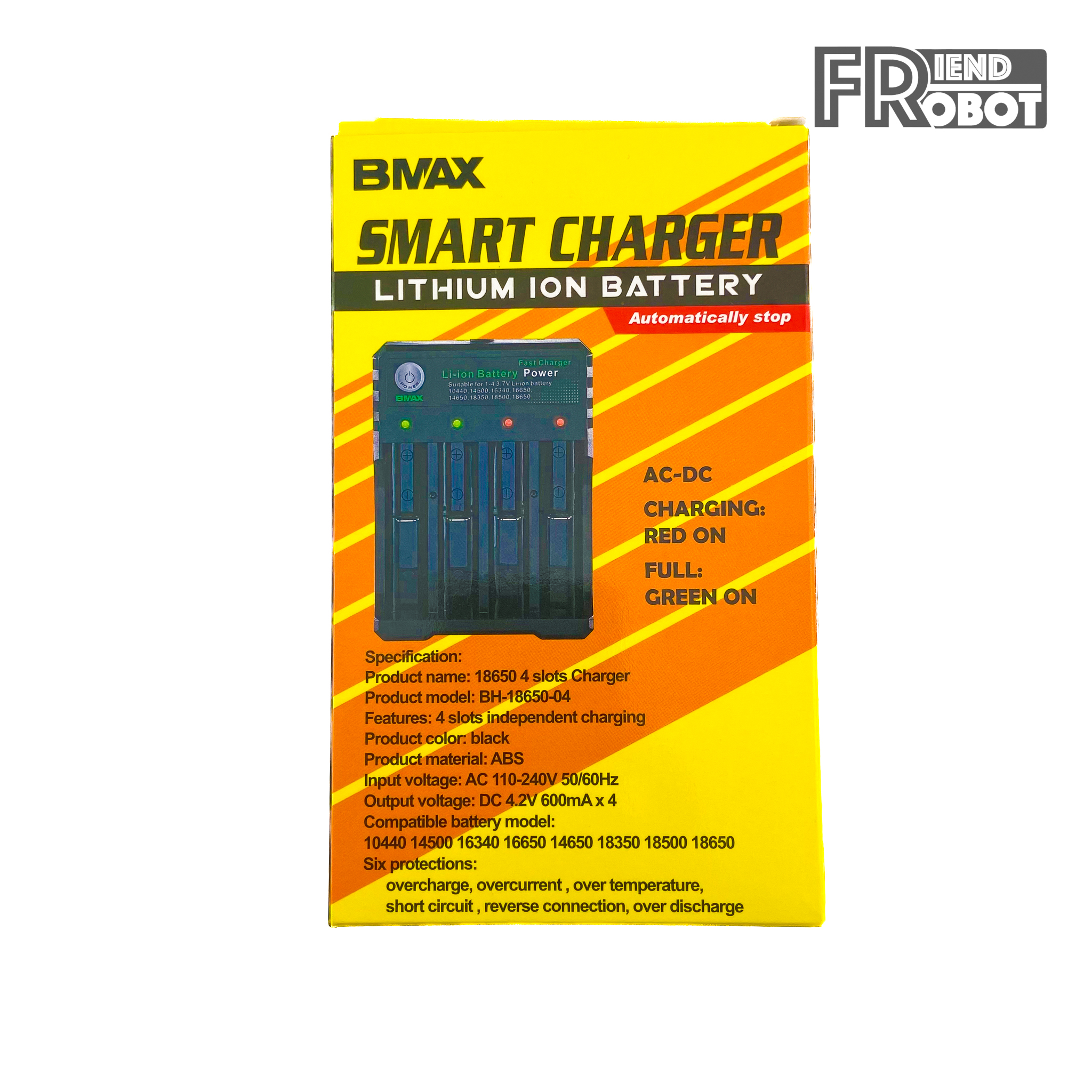 เครื่องชาร์จ 4 ช่องชาร์จ BMax รุ่น BH-1850-04