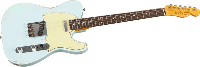 Fender Custom Shop Master Built By Dennis Galuszka 1960 Heavy Relic Telecaster Electric Guitar Sonic Blue