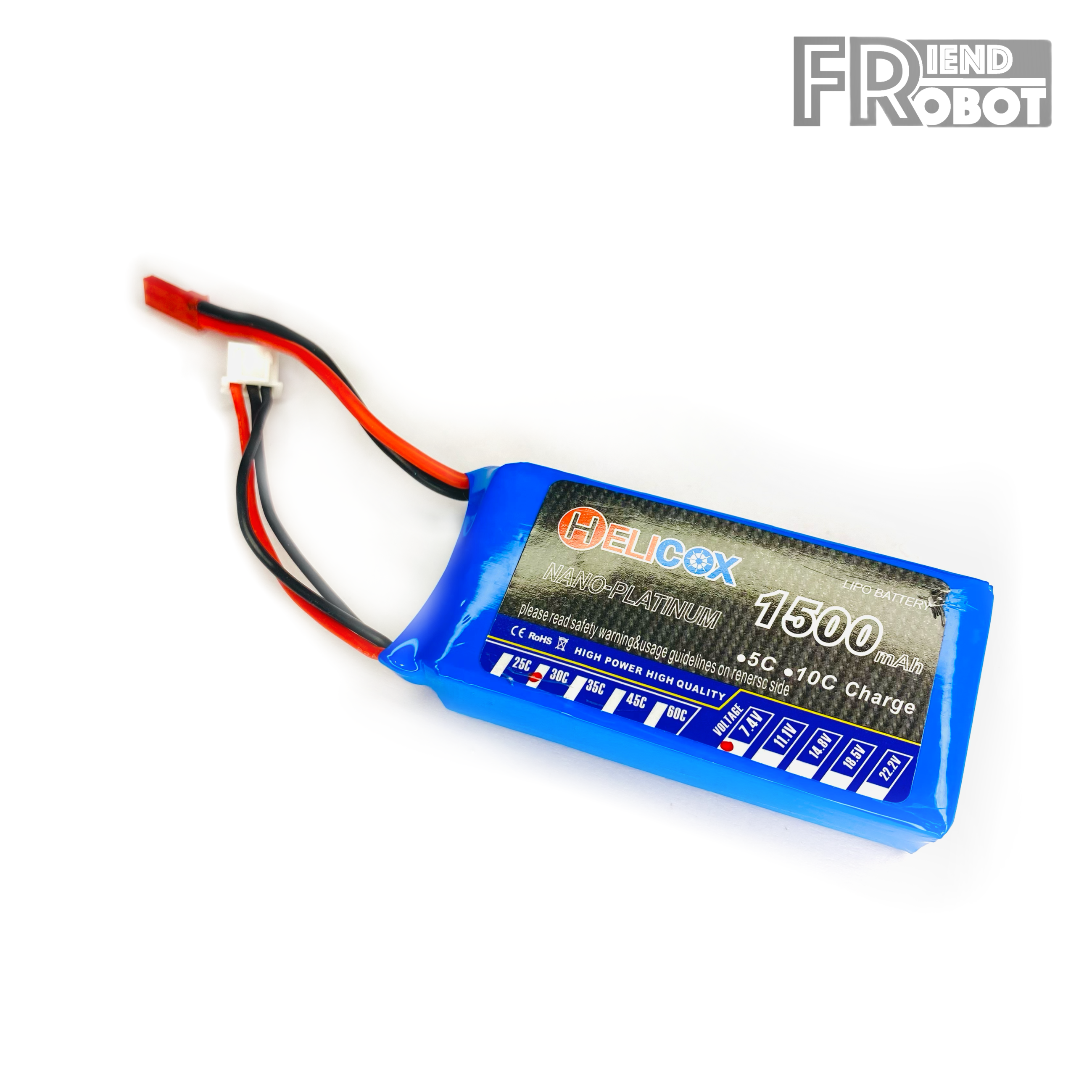 แบตเตอรี่ Helicox Li-po 7.4V 1,500 mah 30C