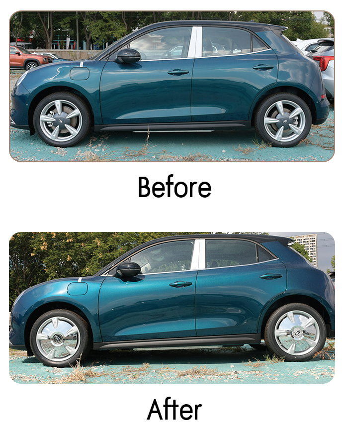 ฝาครอบล้อโครเมี่ยมชุบไฟฟ้า ทั้งหมด 4 ชิ้น รถยนต์ไฟฟ้า ORA Good Cat