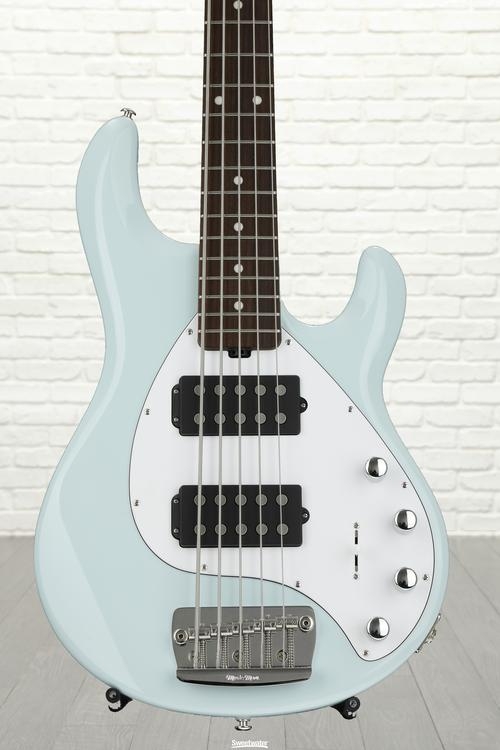 Ernie Ball Music Man Stingray 5 HH - Powder Blue, Rosewood Fingerboard