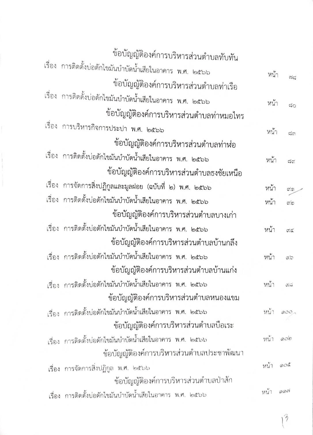 กฎหมายใหม่ ตอนที่ 142/79 รวมข้อบัญญัติองค์การบริหารส่วนตำบล