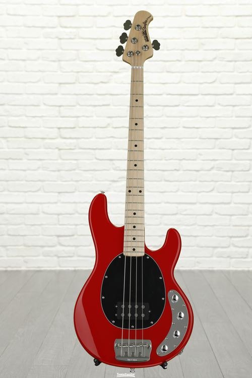 Ernie Ball Music Man StingRay 4H SLO Special - Chili Red with Black Pickguard, Maple Fingerboard