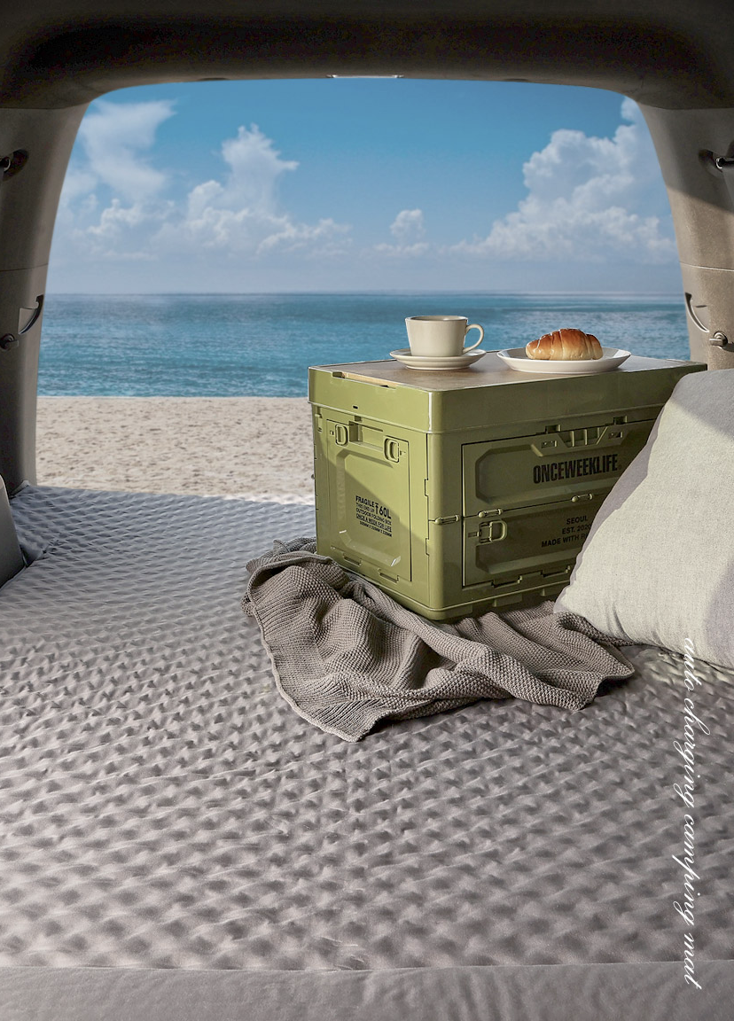 ที่นอนลมรถยนต์ทนไฟ Hyundai SANTA FE Hybrid ฮุนได ซานตา เฟ่