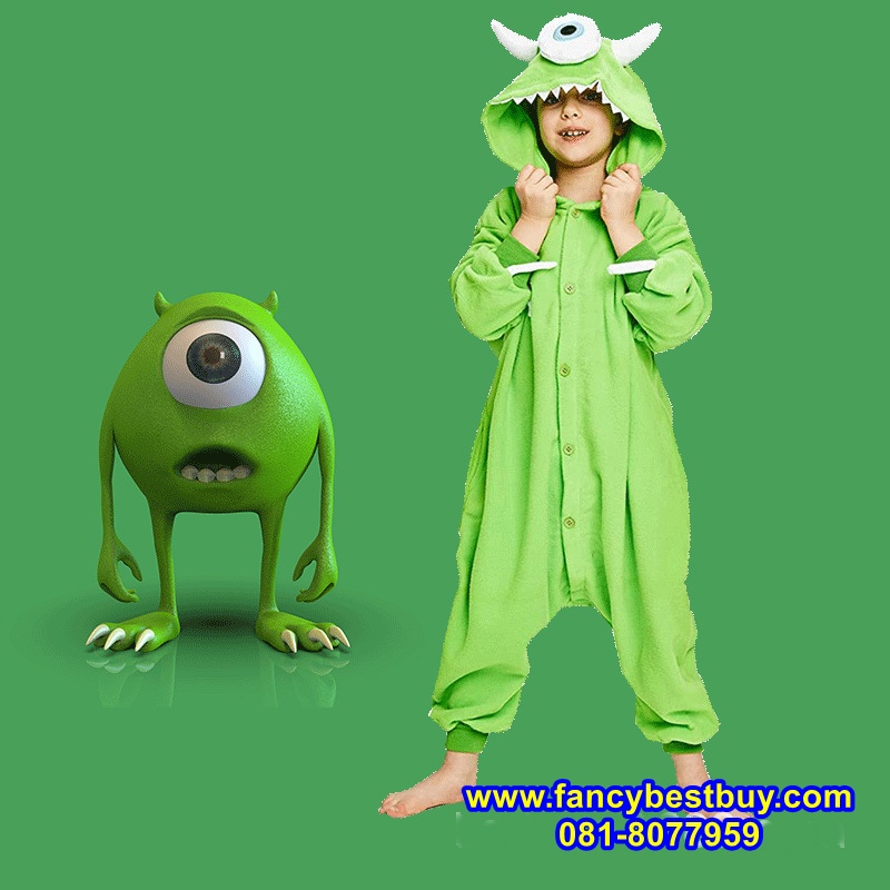 Monsters Inc บริษัทรับจ้างหลอน มีขนาด S 105-115, M 115-125, L 125-135, XL 135-145