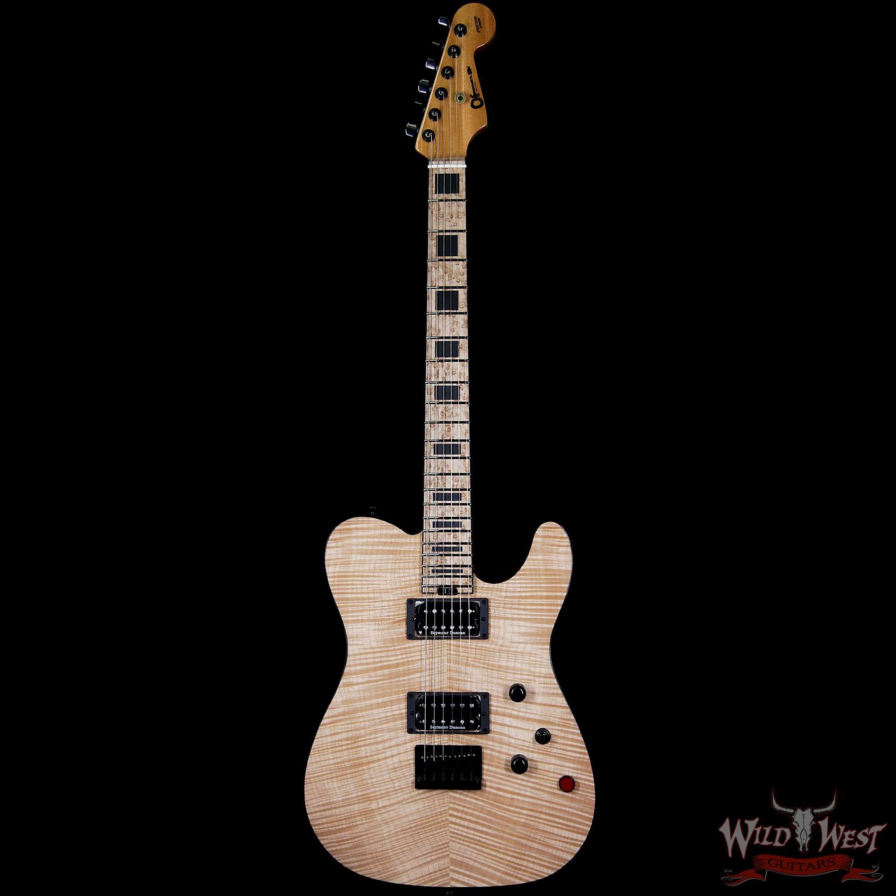 Charvel USA Custom Shop WW007 Masterbuilt Red Dave Style 2 HH Flame Top Hardtail Kill Switch - Natural