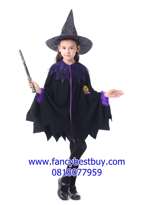 ชุดแม่มดน้อยสำหรับงานแฟนซี วันฮาโลวีน Little Witch ขนาด 110, 130, 140