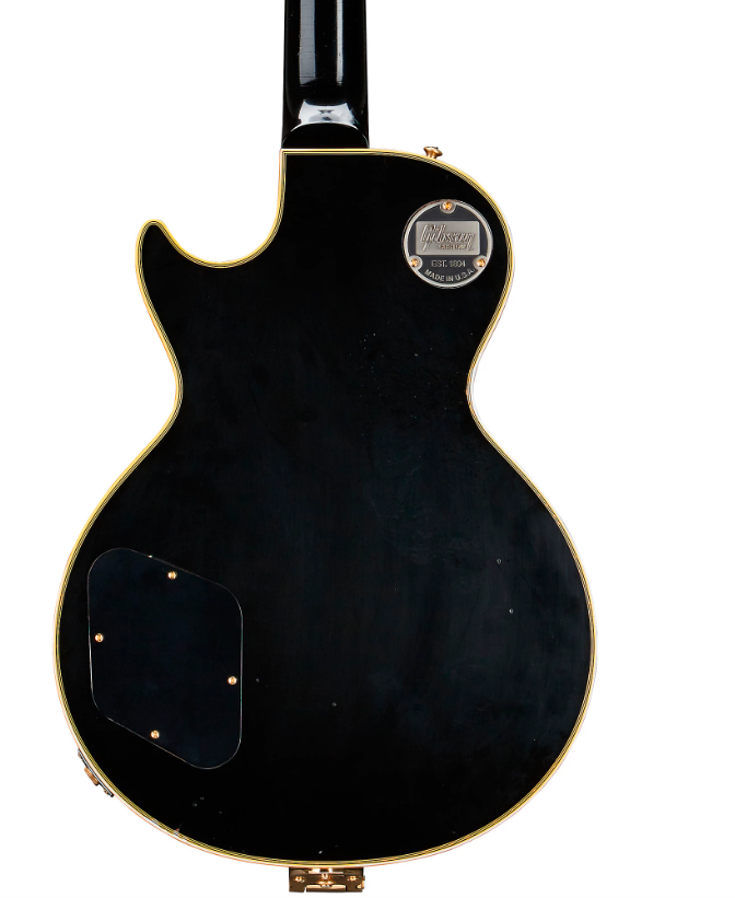 Gibson Custom Murphy Lab 1957 Les Paul Custom Reissue 3-Pickup Bigsby Light Aged Electric Guitar Ebony