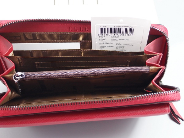 กระเป๋าสตางค์ ELLE แดง ใหม่ แท้