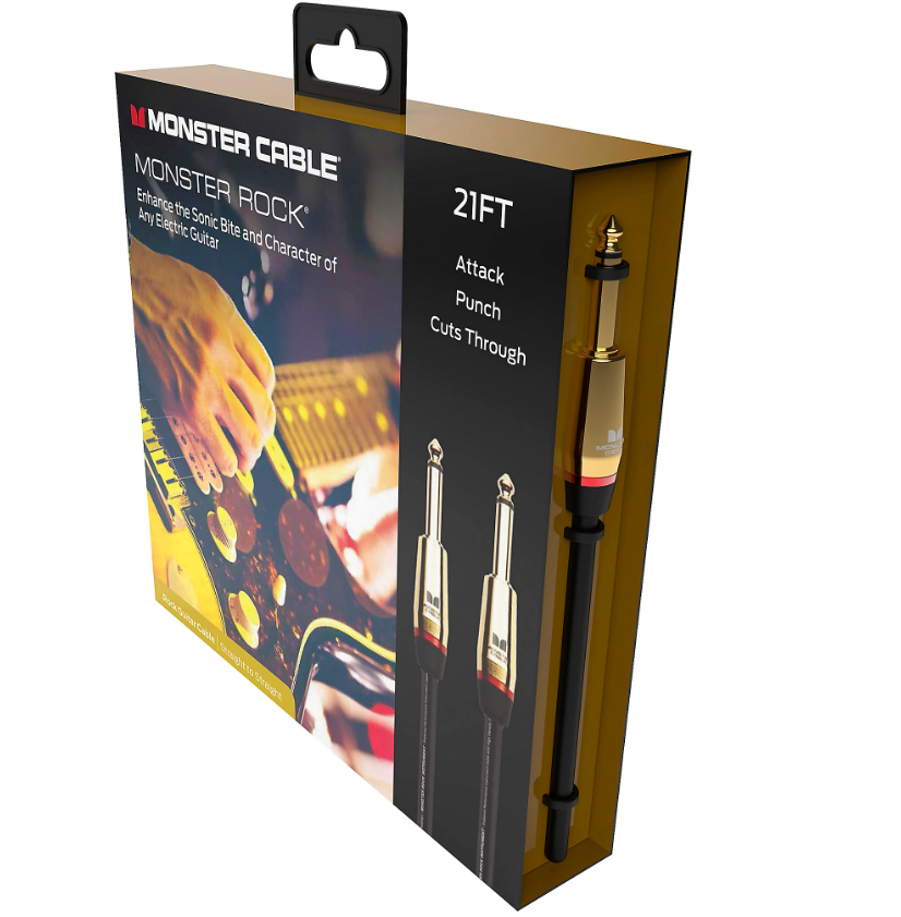Monster Cable Prolink Rock Pro Audio Instrument Cable 21 ft. Black