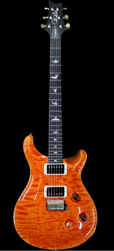 PAUL REED SMITH PRS WOOD LIBRARY 10 TOP CUSTOM 24 QUILT MAPLE TOP EBONY FINGERBOARD ORANGE