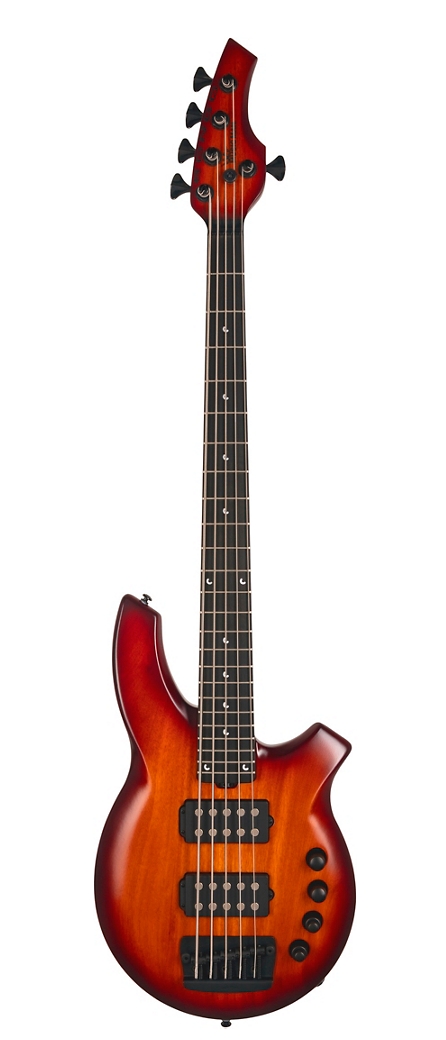 Ernie Ball Music Man Bongo 5 HH BFR Electric Bass Satin Honey Burst