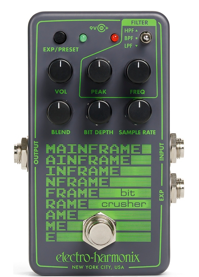 Electro-Harmonix Mainframe Bit Crusher Effects Pedal Gray