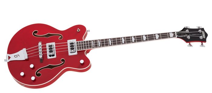 Gretsch Guitars G5442BDC Electromatic Short Scale Hollowbody Bass Transparent Red