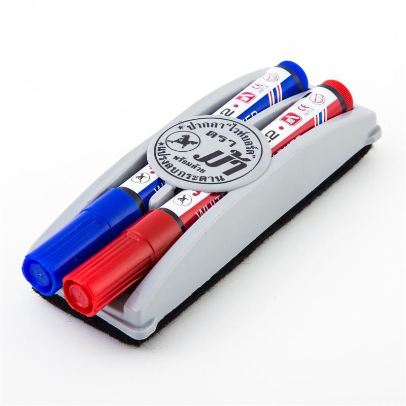ปากกาไวท์บอร์ด + แปลงลบกระดาน ตราม้า ( ราคา / 1 ชิ้น )
