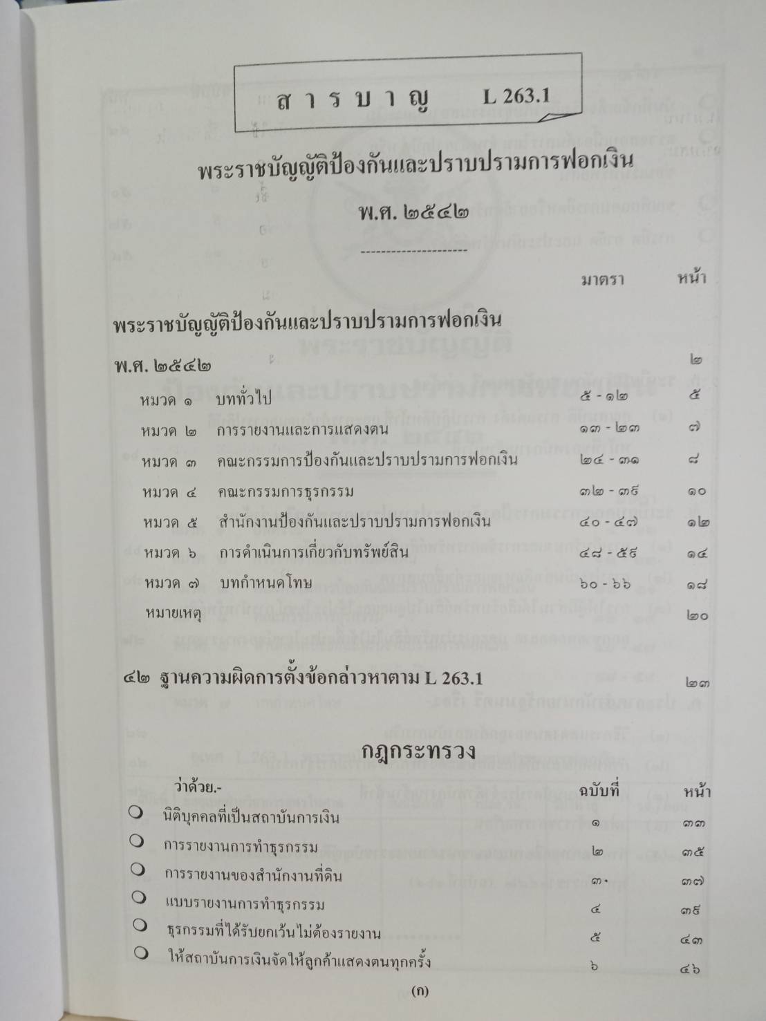 พระราชบัญญัติป้องกันและปราบปรามการฟอกเงิน พ.ศ.2542 (พร้อม E book ปรับปรุงถึง พ.ศ.2567)