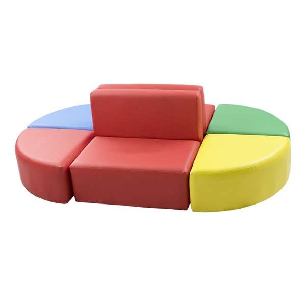 โซฟา3ที่นั่ง ,โซฟาหนัง,เบาะนุ่มนิ่มหนัง softplay, เฟอร์นิเจอร์เด็ก