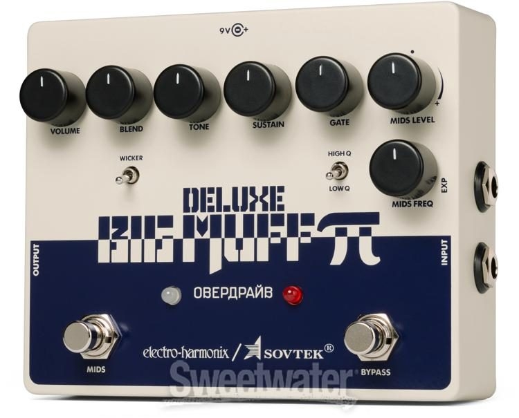Electro Harmonix Sovtek Deluxe Big Muff Pi Fuzz Pedal with Mid Shift