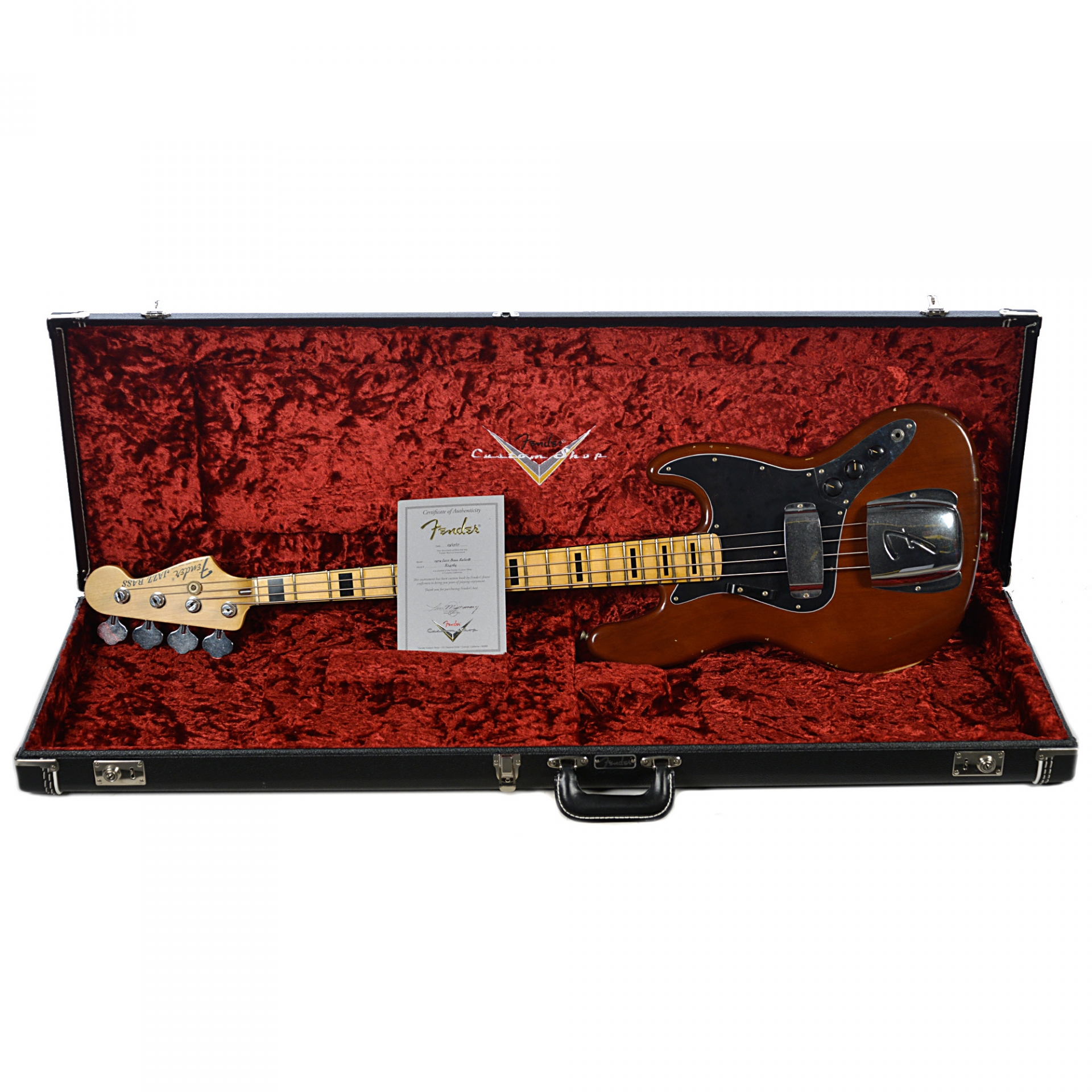 Fender Custom Shop 1974 Jazz Bass Relic MN Faded Walnut No.R24784