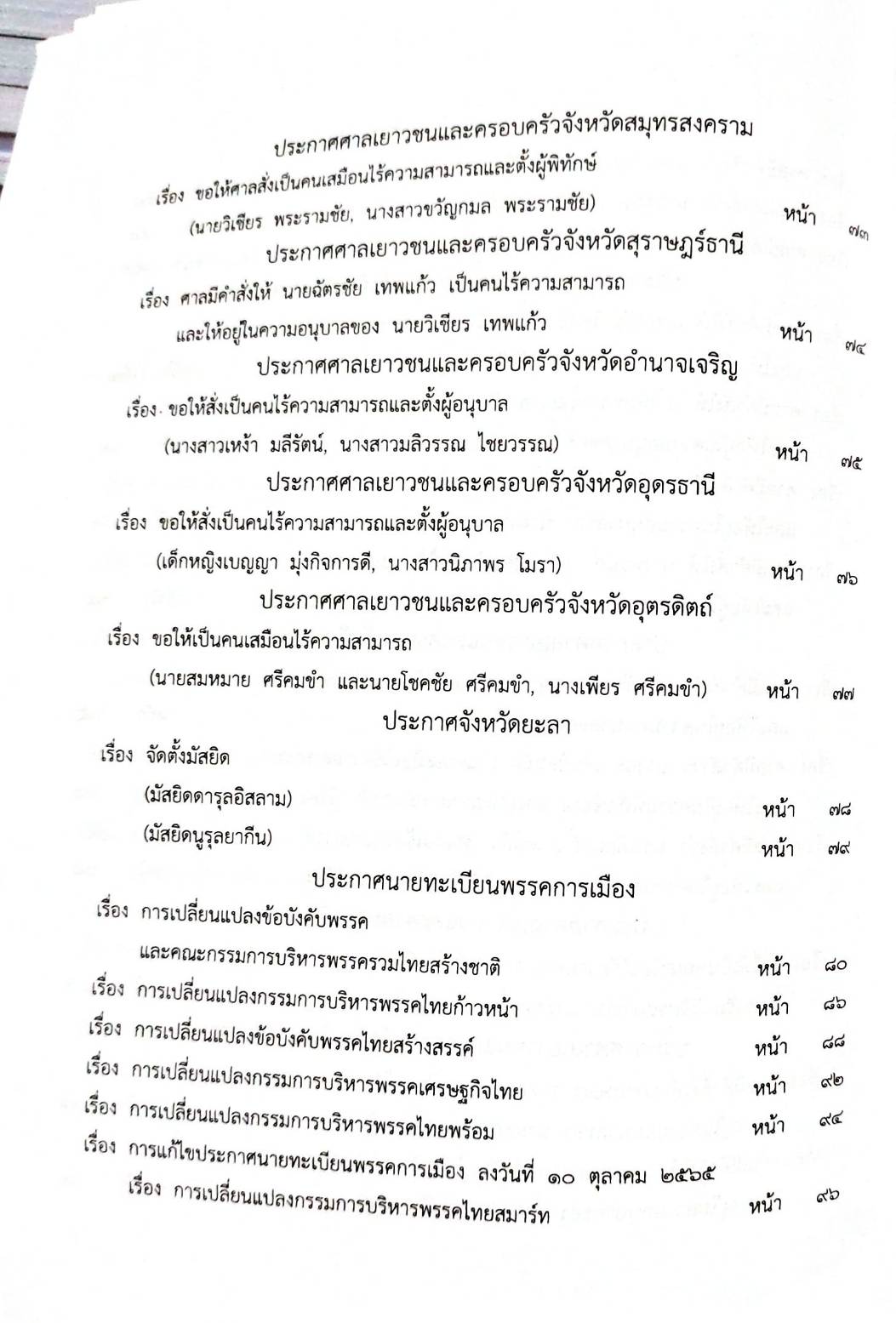 กฎหมายออกใหม่ 49/66 ประกาศกระทรวงการคลัง ฐานะการเงินฯ ประกาศสำนักงานพระพุทธฯ ยกวัดร้างขึ้นเป็นวัดฯ ประกาศศาลเยาวชนและครอบครัวจังหวัด... สมาคม - มูลนิธิ