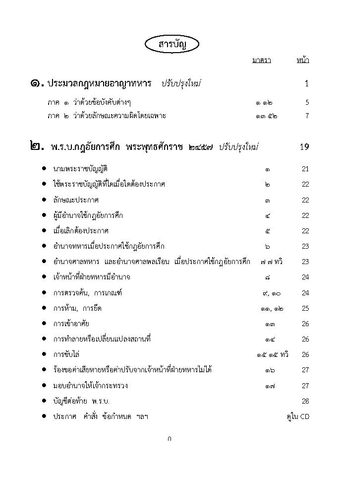 (e book) กฎหมายทหาร ปรับปรุงใหม่สุด รวม 15 ฉบับ 16 ชุดข้อสอบ