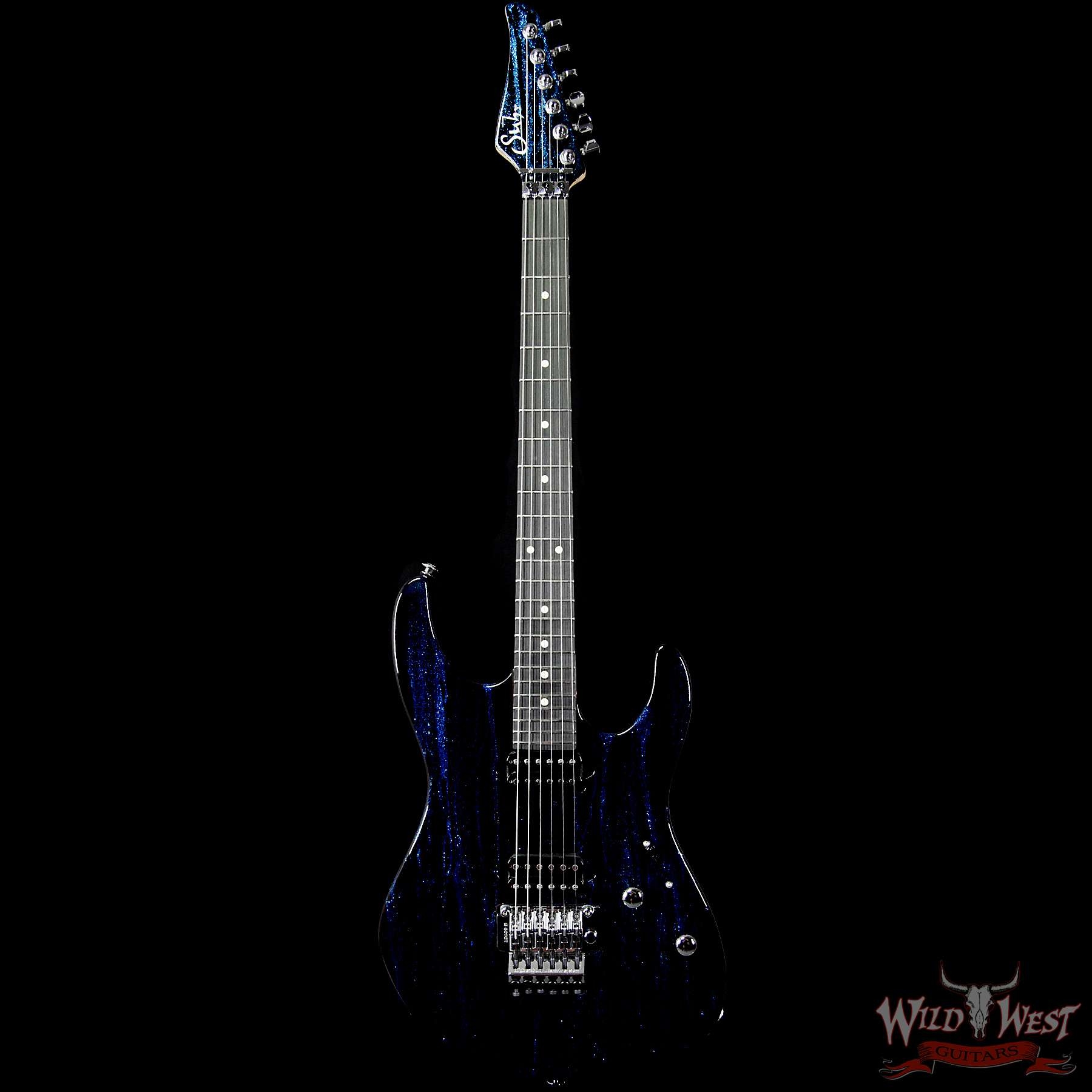 Suhr Modern Alder HH Floyd Ebony Fretboard - Blue Sparkle Drip