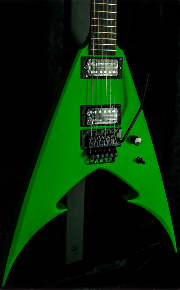 Bernie Rico Jr USA Vixen Electric Guitar with Floyd Rose - Green Screen Green Used By Gary Holt!