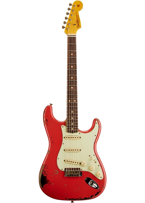 Fender Custom Shop Michael Landau 1963 Signature Stratocaster Electric Guitar - Fiesta Red Over 3-Tone Sunburst