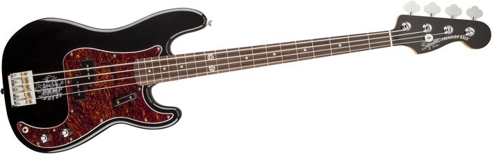 Squier Eva Gardner Precision Bass Electric Bass Guitar Black