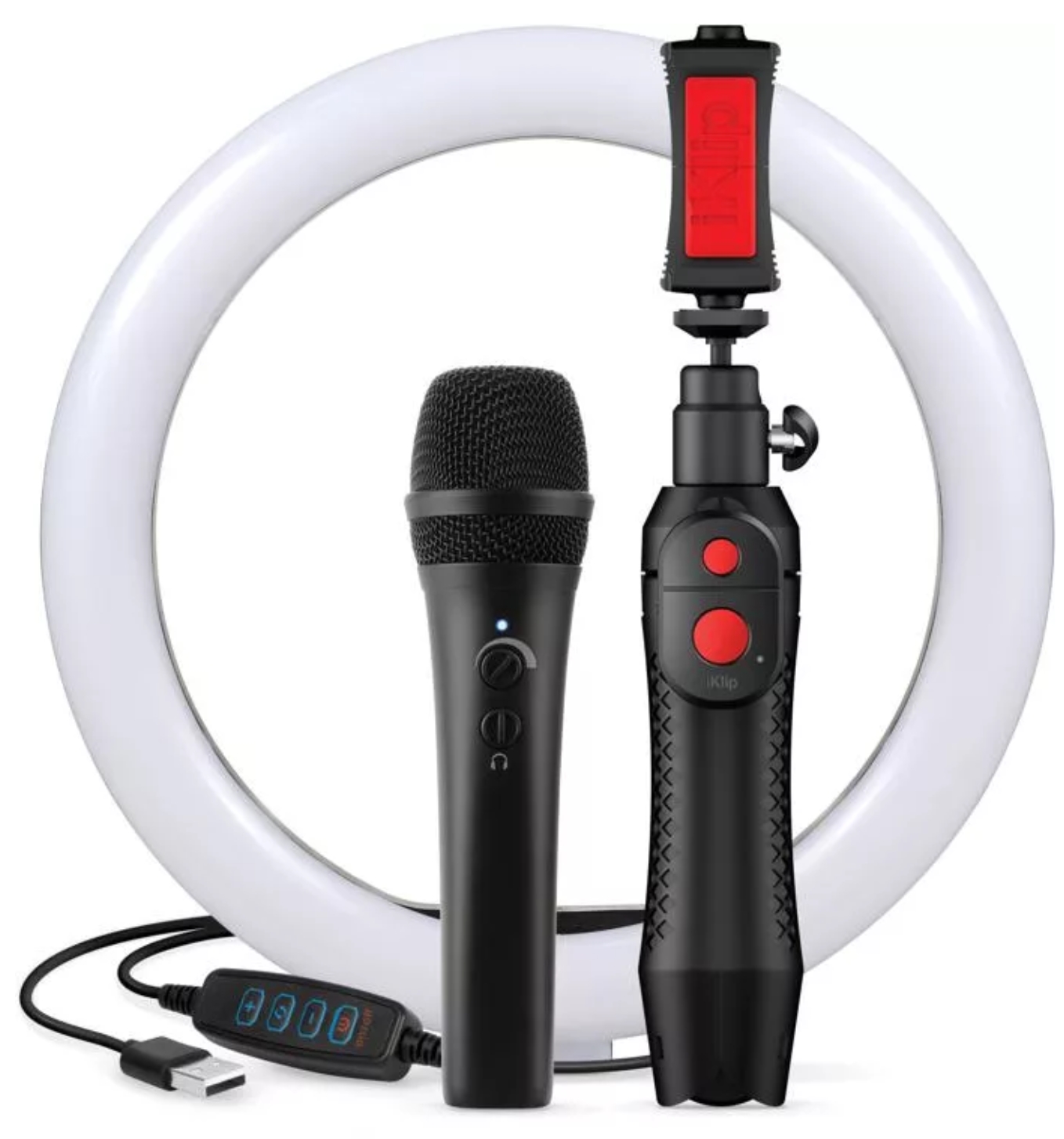 IK Multimedia iRig Video Creator HD Bundle Professional Video and Streaming Kit with Ring Light