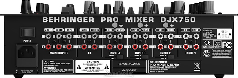 Behringer Pro Mixer DJX750 4-channel DJ Mixer