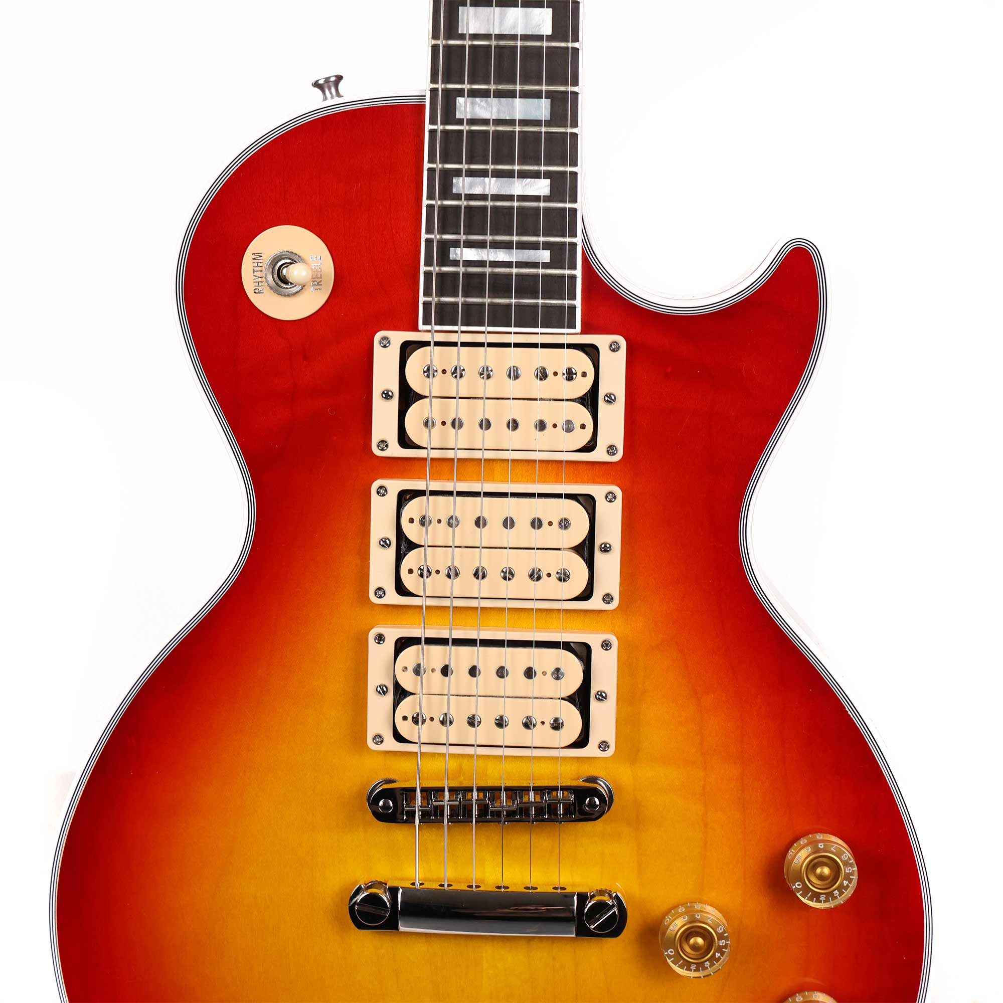 Gibson Custom Shop Les Paul Custom Made 2 Measure Cherry Sunburst Triple '57 Classics and Nickel Hardware