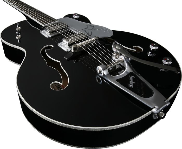 Gretsch Guitars G6136TSL Silver Falcon Electric Guitar with Bigsby -- Black Finish