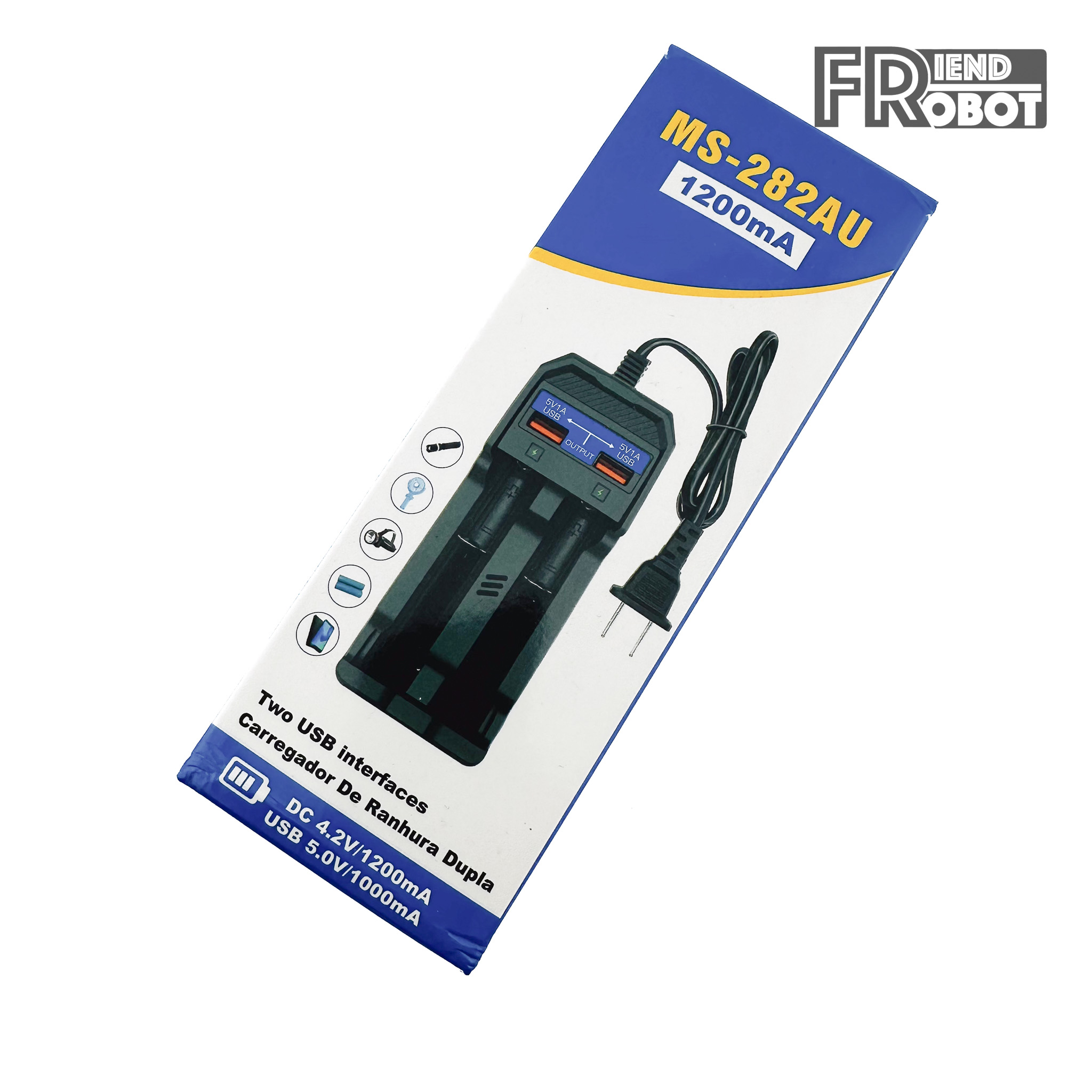 เครื่องชาร์จ 2 ช่องชาร์จ รุ่น MS-282AU 1200mA