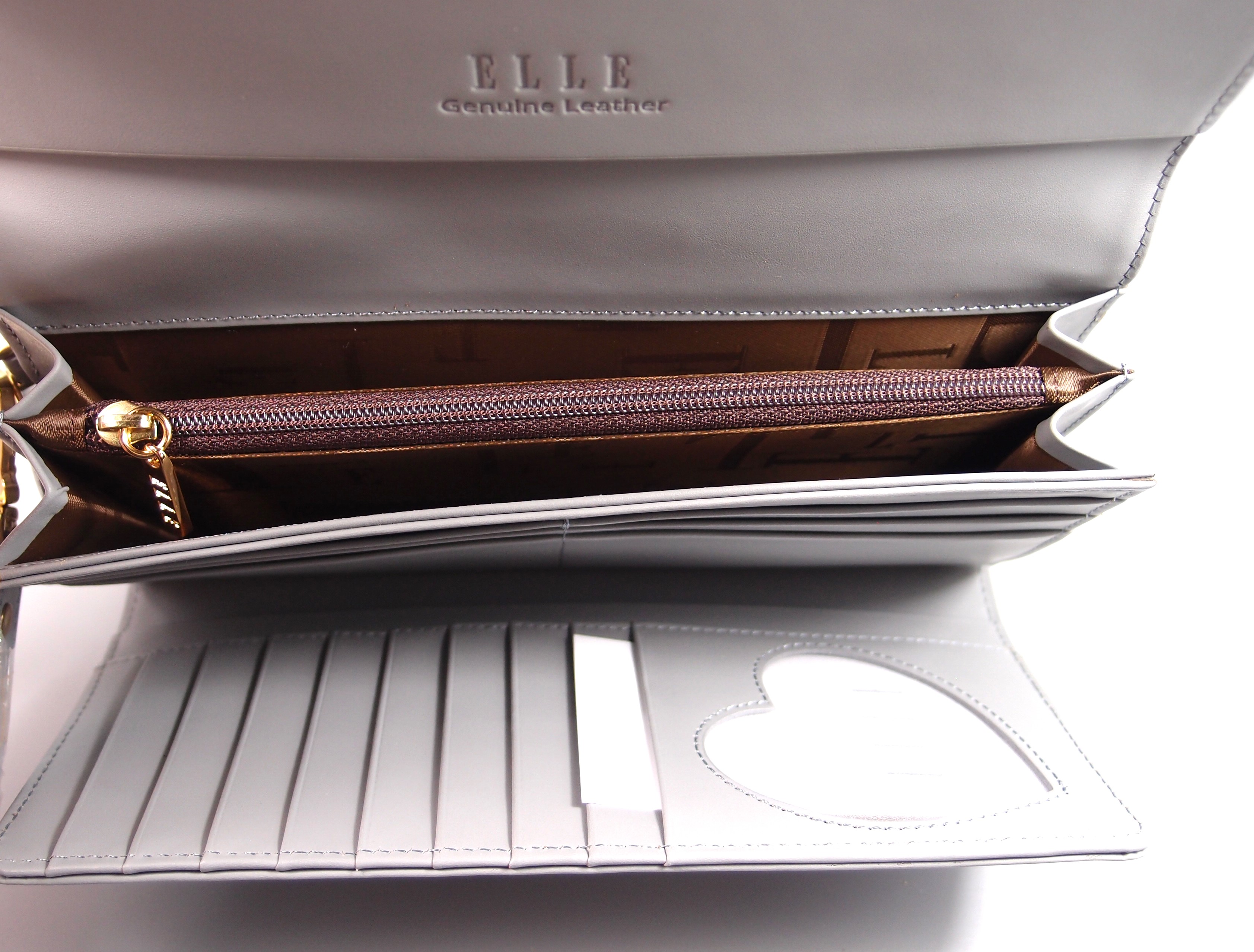 กระเป๋าสตางค์ ELLE เทา 3 พับ ใหม่ แท้