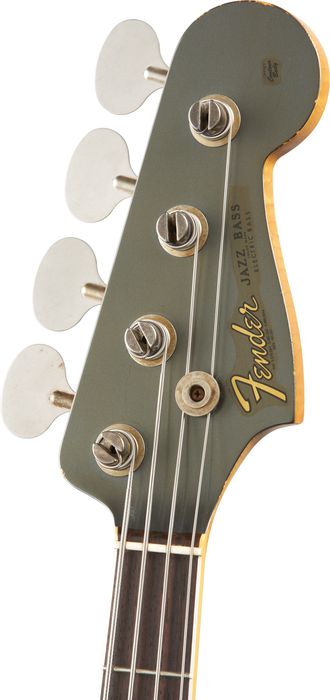 Fender Custom Shop Master Built By Dale Wilson 1966 Relic Jazz Bass Electric Guitar Charcoal Frost