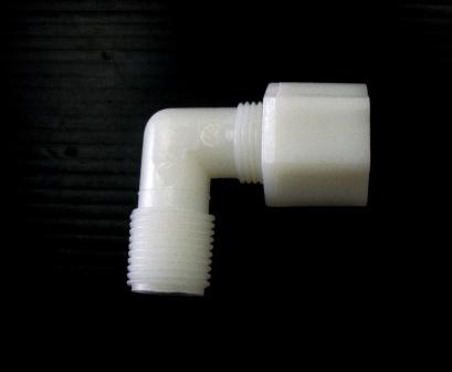 ข้องอ (3/8MIP X 3/8OD) Plastic + ฝาเกลียวหมุนล๊อกท่อ