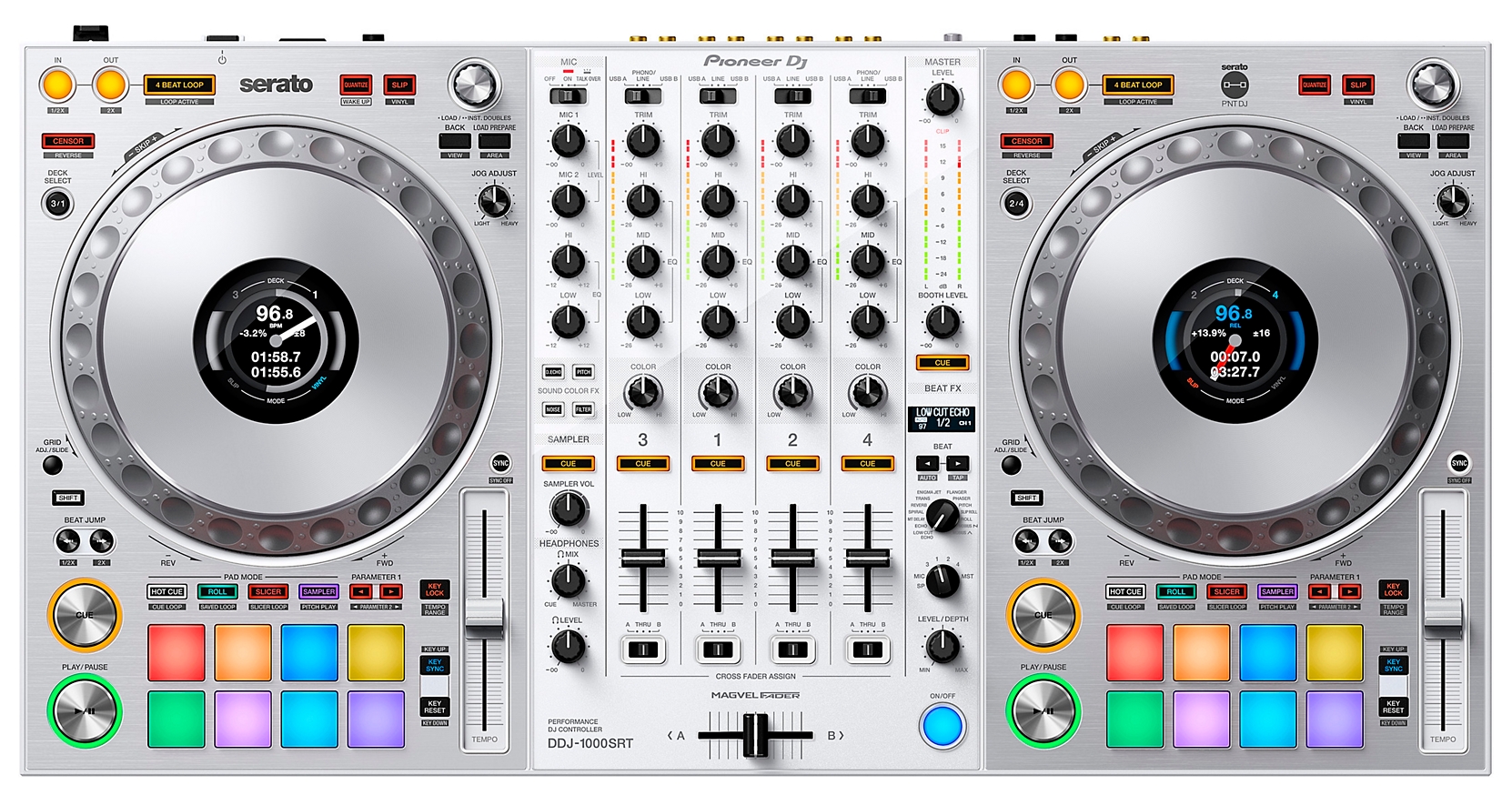 Pioneer DDJ-1000SRT-W Limited Edition White Controller for Serato DJ Pro