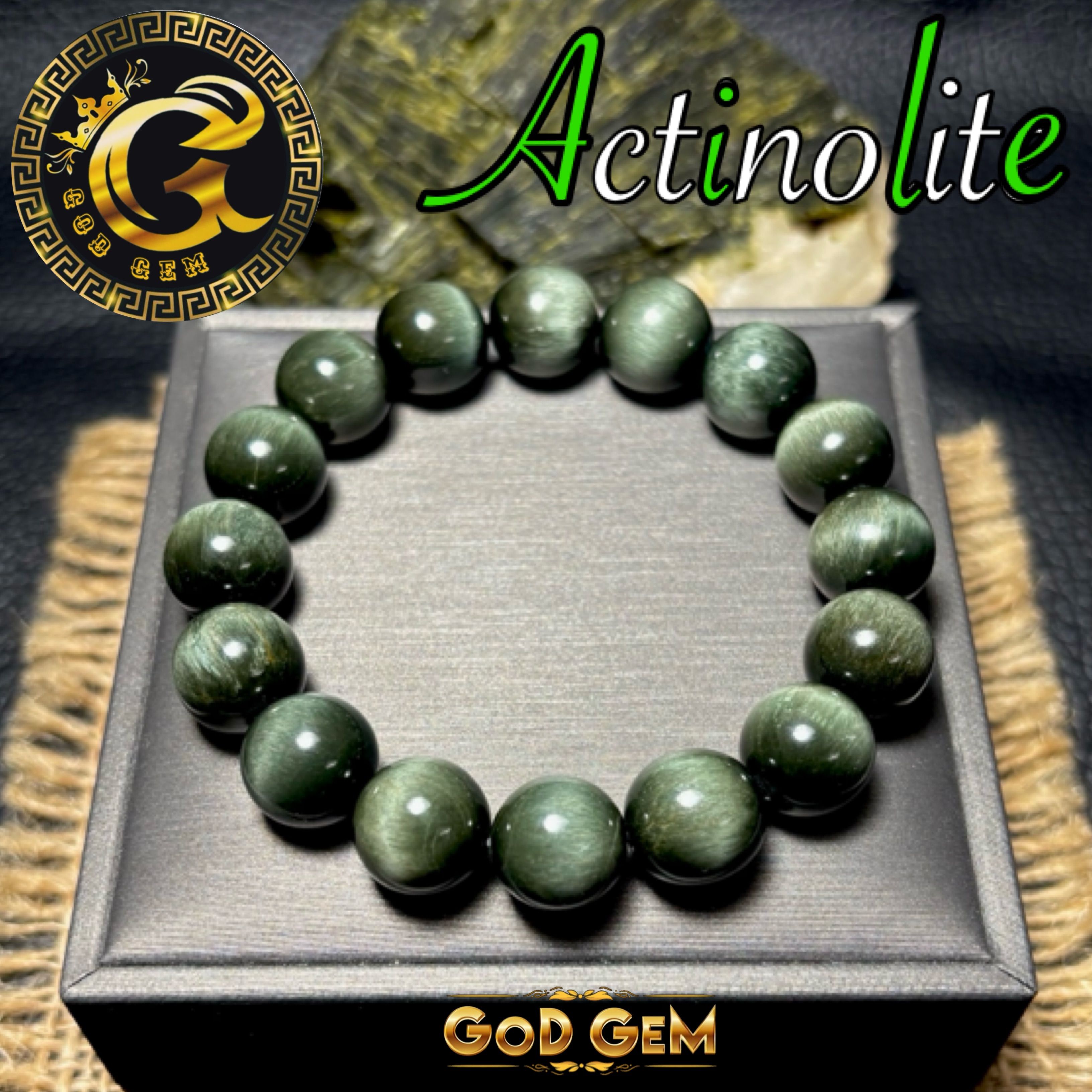 ข้อมือหิน แอคติโนไลต์