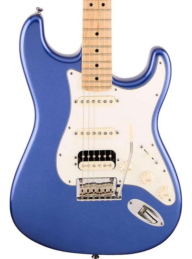 Fender American Standard Stratocaster HSS Shawbucker Maple Fingerboard Electric Guitar Ocean Blue Metallic