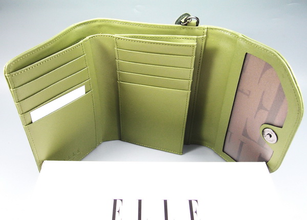 กระเป๋าสตางค์ ELLE เขียวตอง ใหม่ แท้