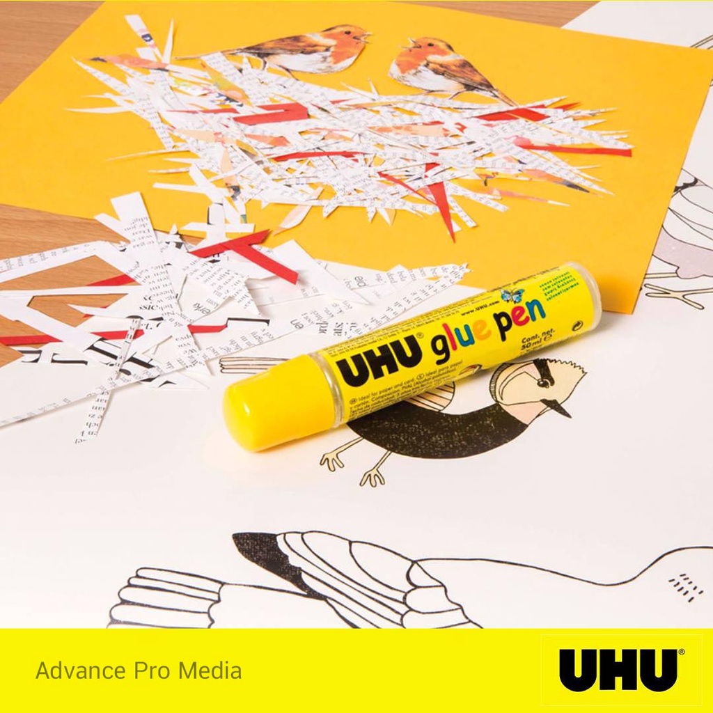 UHU Glue Pen กาวน้ำ เนื้อกาวใส ขนาด 50 ml. รหัส 101073585 (จำนวน 1 หลอด)