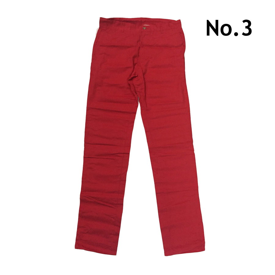 กางเกงขายาว ขากระบอก สีแดง 30"-40"