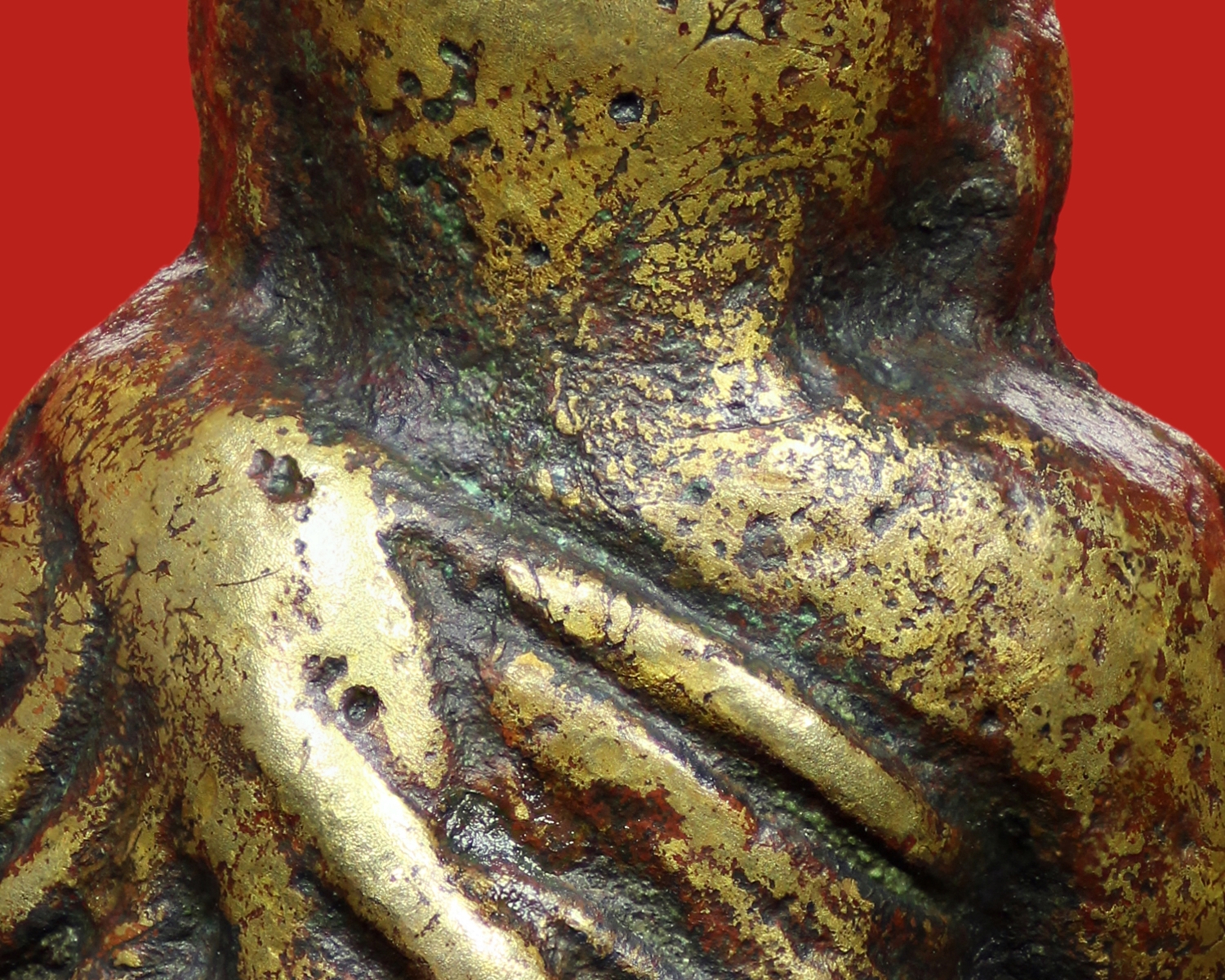 รูปหล่อหลวงพ่อเงิน วัดบางคลาน พิมพ์สี่ชาย จีวรคว่ำ (โชว์พระ)