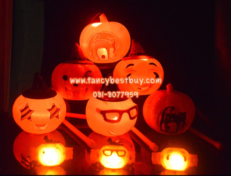 ฟักทอง (มีไฟและเสียง) สำหรับประกอบชุดฟักทอง ในเทศกาลฮาโลวีน ขนาดกว้าง*สูง 11*10 ซม. (ขายคู่กับชุดแฟนซี ไม่ได้แยกขาย)